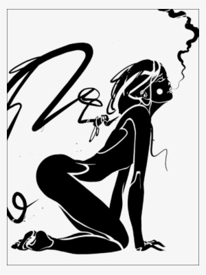 Woman Blowing Smoke - Woman Blowing Smoke Silhouette #4288554