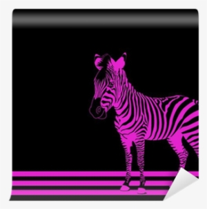 Isolated Zebra Silhouette Texture Detail On Black Background - Zebra Silhouette #4288605