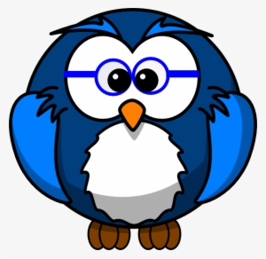Blue Owl With Glasses Svg Clip Arts 600 X 585 Px #4288777