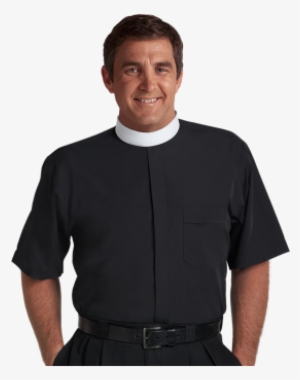 Cs400 Men's Short Sleeve Neck Band Clergy Shirt - Clerical Shirt - Short Sleeve Banded Collar - 16 #4289666
