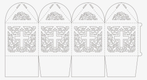 Así Se Ve La Plantilla De La Cajita - Line Art #4290672