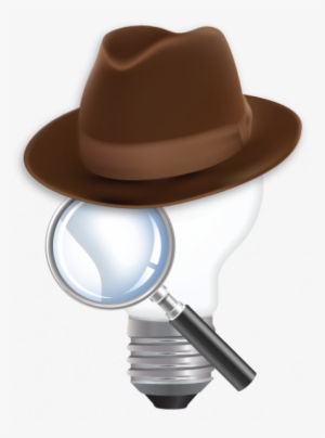 Chemhat Lightbulb Logo Wearing Detective Hat - Search Icon #4290726