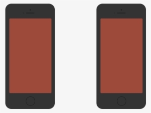 Top 2 Flat Device Mockup High Resolution Design - Phone Flat Design Png #4291957