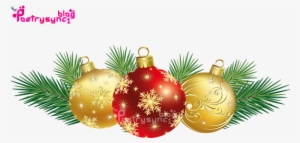 Christmas Balls With Best Top Greeting Quotes By Poetysync1 - Christmas Decors Png #4292343