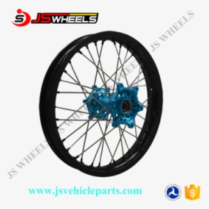 Yz 250 Yzf 250 Motorcycle Wheel Black Rim, Light Blue - Lancia Flavia 2000 Coupe #4293460