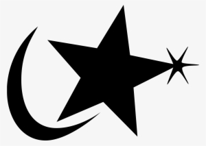 The Icon Is Shaped Like A 5 Pointed Star With A Crescent - Three Star #4293739