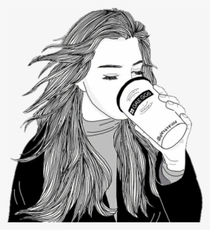 Chicas Girls Tumblr Tumblrgirls Love Starbucks - Schwarz Weiß Bilder Mädchen #4294052