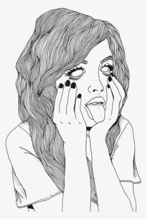 Est-ce Que Tu M'aimes - Girl Drawing Tumblr Grunge #4294262