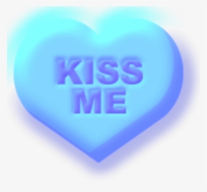 Candy - Blue Conversation Heart Transparent #4294459