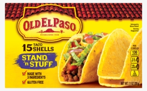 Old El Paso Taco Shells, Stand 'n Stuff, Gluten Free, - Old El Paso Mexican Rice Nutrition Facts #4294539