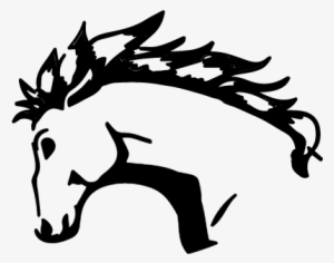 Horse With Raging Head Silhouette Variant Vector - Horse Clip Art White Silhouette Transparent #4296118