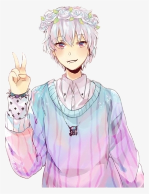 Report Abuse - Hot Anime Boy Pastel Purple Hair #4296389