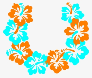 Rainbow Flowers Clipart Set - Hawaiian Flower Necklace Clipart #4296990