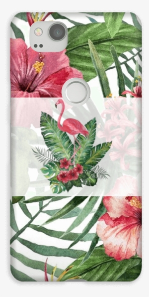 Flores Rosas Y Flamencos Funda Pixel - Pink Flamingo Tropical Floral 5'x7'area Ru #4297016