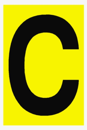 Letter C Yellow Sign - Circle #4297198
