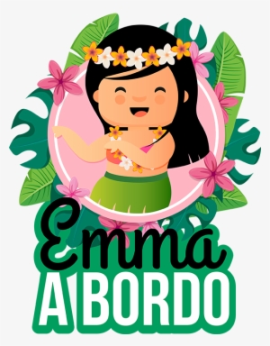 Autocolante Bebé A Bordo Hawaiana - Bebe Hawaiana Png #4297647