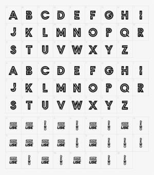 Font Characters - Modern Typewriter Font #4298208