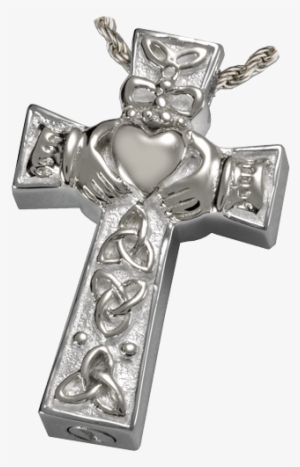 Claddagh Cross Cremation Pendant - Cremation Jewelry: Claddagh Celtic Cross #4298387