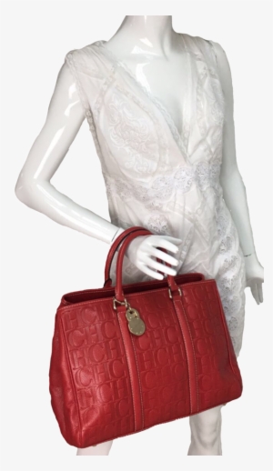 Bolso De Hombro Rojo En Monograma Con Pendiente De - Handbag #4299189