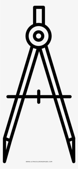 Drafting Compass Coloring Page - Vector Graphics #4299228