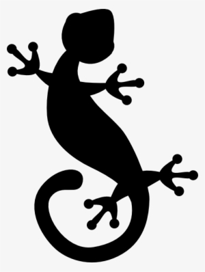 Leopard Gecko Clipart Silhouette - Lizard Silhouette Clip Art #430235