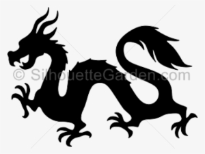 Dragon Silhouette - Simple Chinese Dragon Silhouette #430331
