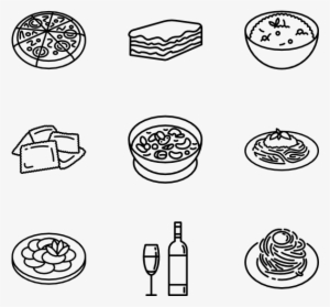Italian Food - Movie Character Line Icon #430634