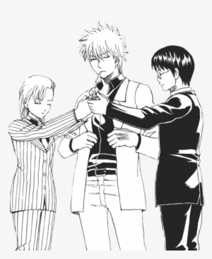 Anime, Black White, And Gintama Image - Cartoon #431384