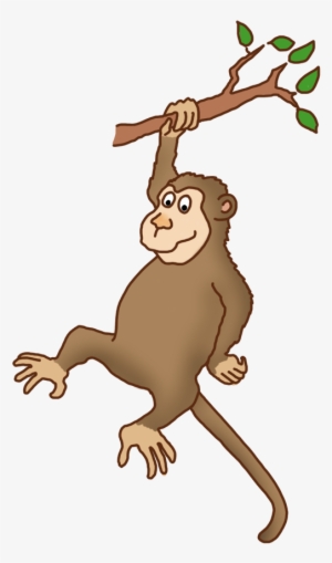 Funny Monkey Drawings - Cartoon Monkey Tree Png #431552
