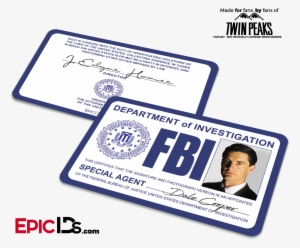Special Agent 'twin Peaks' Fbi Cosplay Id Card - Dale Cooper Signature #432344
