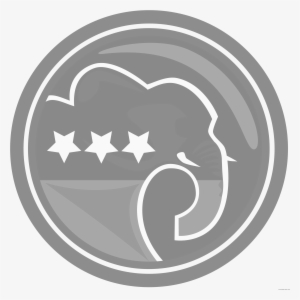 Graphic Black And White Stock Clipartblack Com Animal - Republican Transparent Png #432383