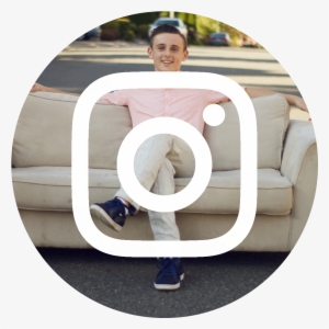 Instagram Icon White On Black Circle - Icon #433319