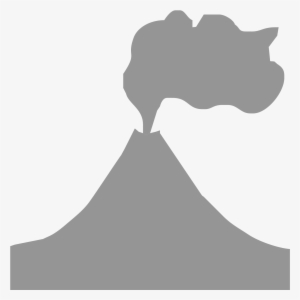 Volcano Icon - Black And White Volcano Png #433883