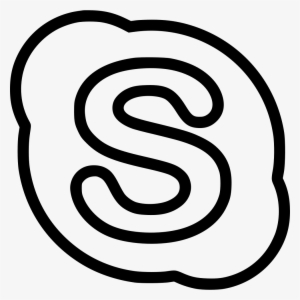 Png File - Skype Logo White Png #434624