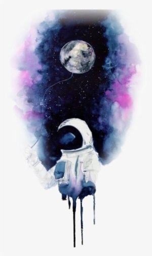 Report Abuse - Astronaut In Space Painting #434870