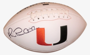 Michael Irvin Autographed Miami Hurricanes Logo Football - Touch Football (american) #435033