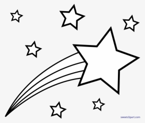 Outer Space Symbol Shooting Star Lineart Clip Art - Luther King Jr Coloring Sheets #435093