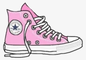 Tumblr Cartoon Pink Converse Allstar Freetoedit Royalty - Png Shoes #435183