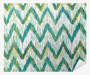 Watercolor Ikat Chevron Seamless Pattern - Watercolor Painting #435679
