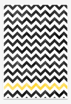 Poster Watercolor Chevron Ii De Lorena Valimna - Athens Ohio With Heart Map #435908