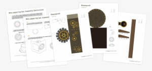 Paper Craft Mini Top Hat - Steampunk #436187