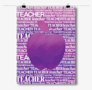 Apple Silhouette - Purple Watercolor #436235