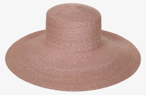 Wide Brim Flat Top Hat In Blossom - Tan #436466
