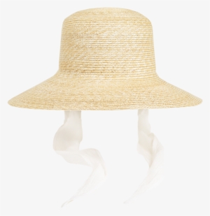 Medium Brim Flat Top Hat In Natural Straw W - Wicker #436721