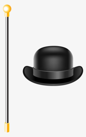 Top Hat Clipart Bowler Hat - Cane Clipart Transparent Background #436989