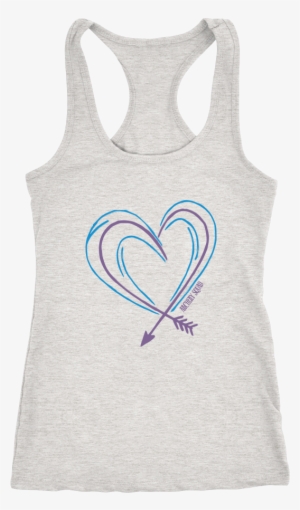 Arrow Heart Doodle Heather Grey Tank - Thin Blue Line For Women Tanks #437048 Arrow Heart Doodle Heather Grey Tank - Thin Blue Line For Women Tanks #437048
