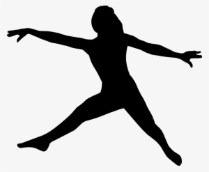 Silhouette, Ballet, Dancing, Jumping, Fitness, Sports - Siluetas Deportivas Png Gimnasia #437321