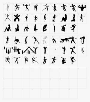 Fitness Silhouettes Font - Fitness #437786
