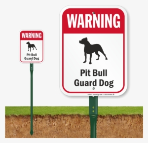 Warning Pit Bull Guard Dog Lawnboss™ Signs - Dont Pick Flowers Signage #438470