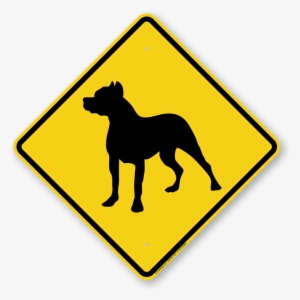 Pit Bull Symbol Guard Dog Sign - Horse Crossing Sign #438748